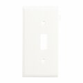 Leviton 1-Gang Plastic Sectional Toggle Switch Wall Plate End Panel, White 905-0PSE1-00W